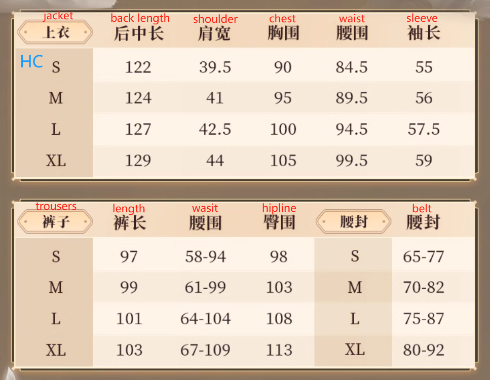 TGCF MWXP HC XL XYTH TZZ COS Clothe