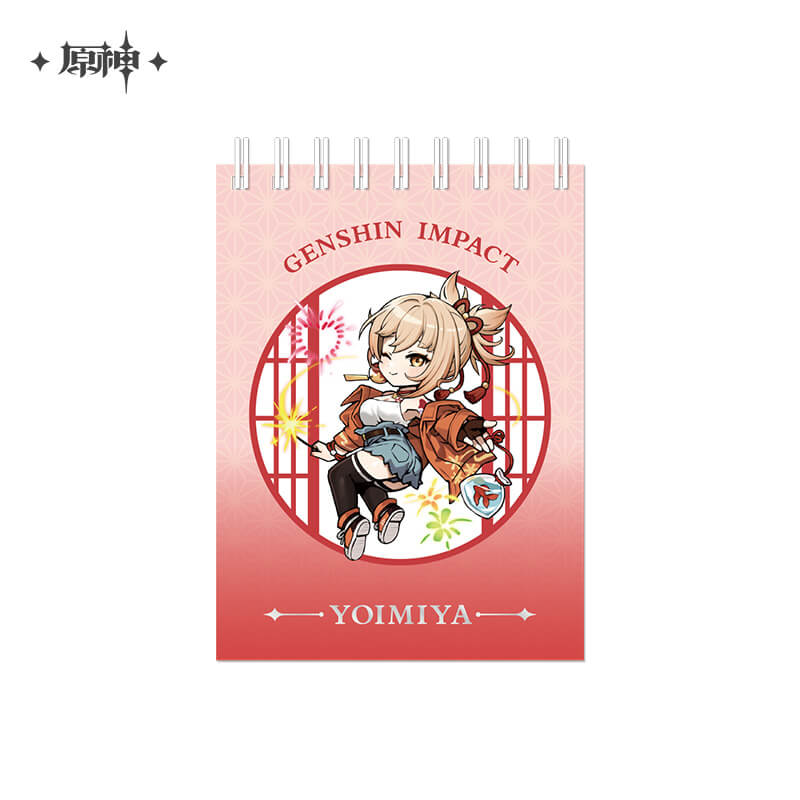 Genshin Outing Series Q Style Badge Pendant Notepad