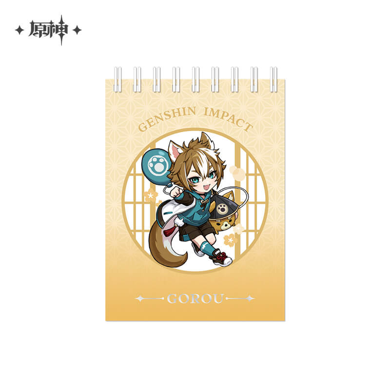 Genshin Outing Series Q Style Badge Pendant Notepad