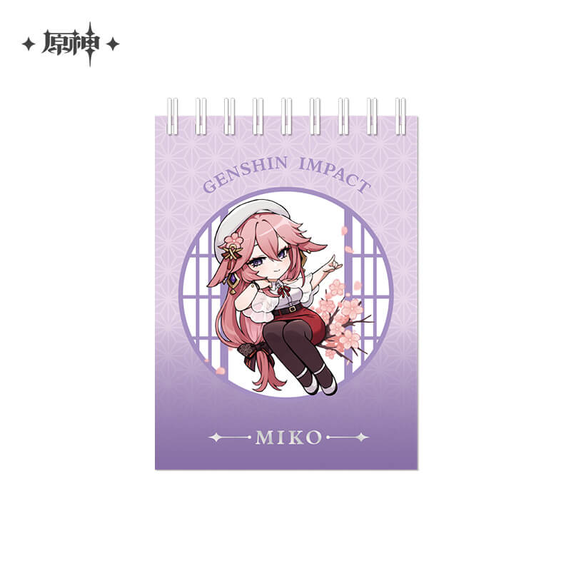 Genshin Outing Series Q Style Badge Pendant Notepad