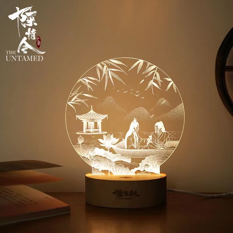 The Untamed Wangxian Acrylic Night Light Carving Lamp