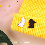 【SALE 20% OFF】MDZS Rabbit Enamel Pin Rabbit Metal Brooch Tassel