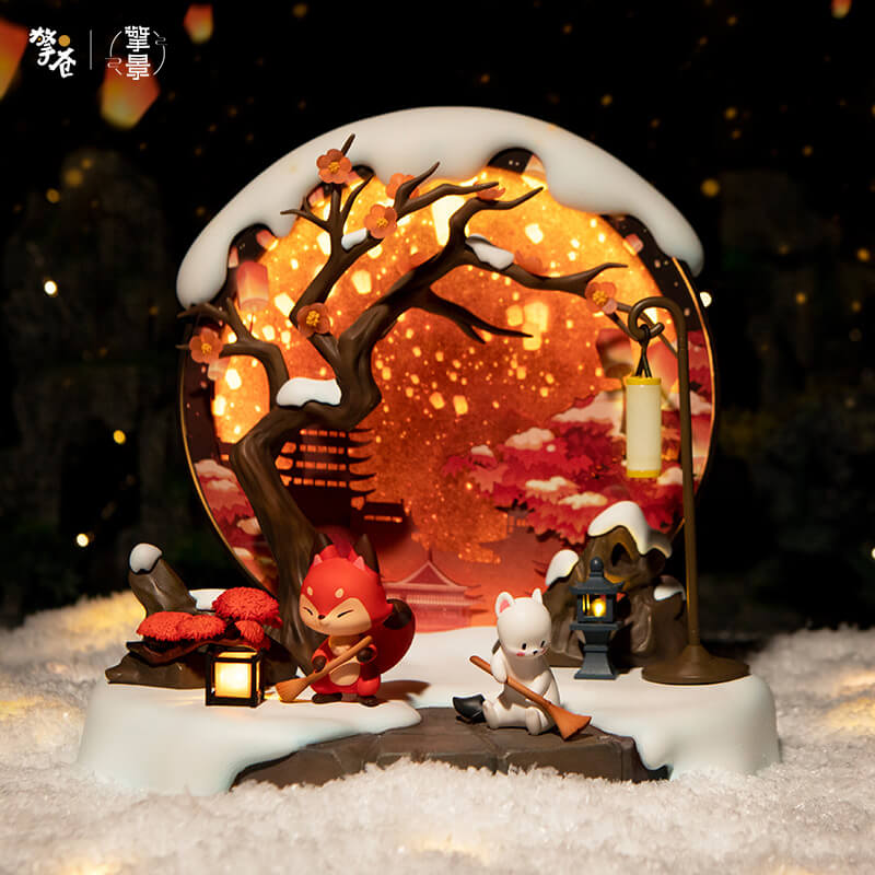 QingCang Figures Scene Ornament New Year Limited Edition
