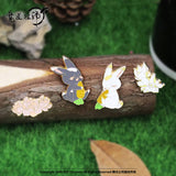 MDZS NMS Bunny Peony Brooch